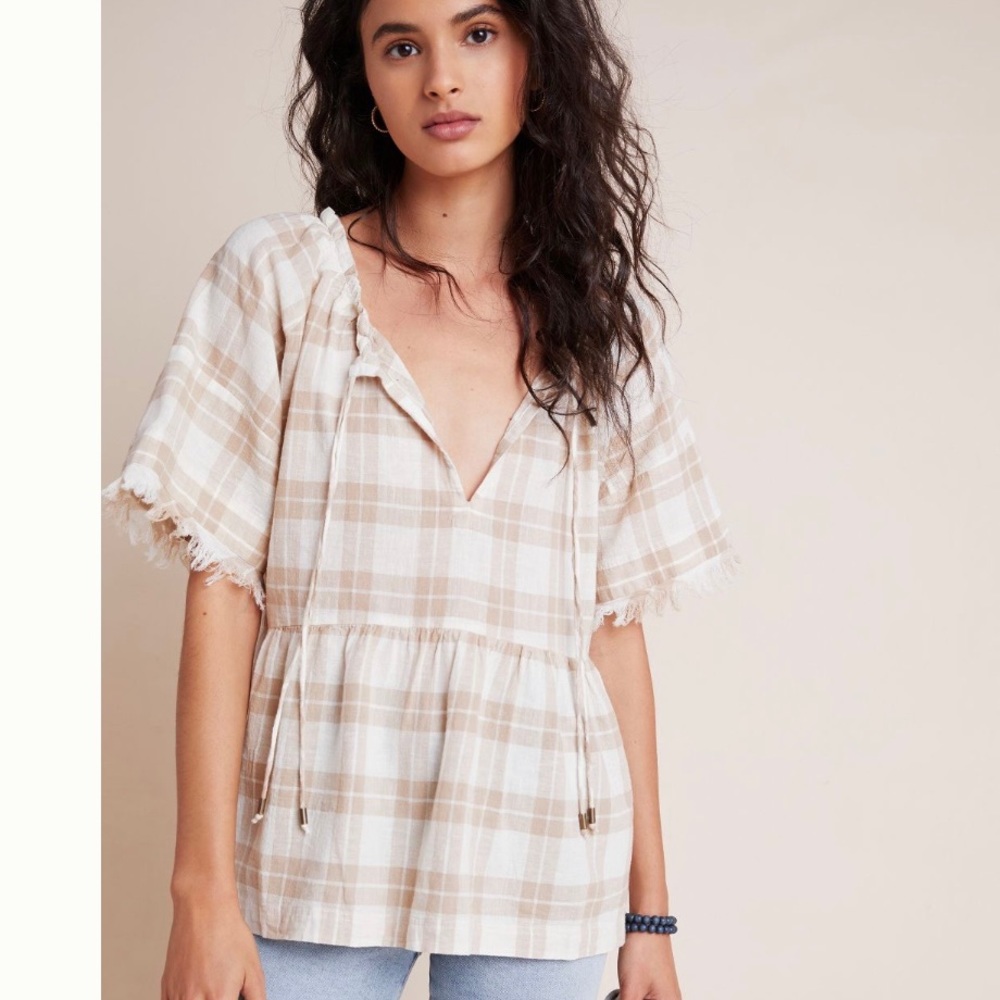 NTW Pilcro and the Letterpress Airy Anthropologie Top